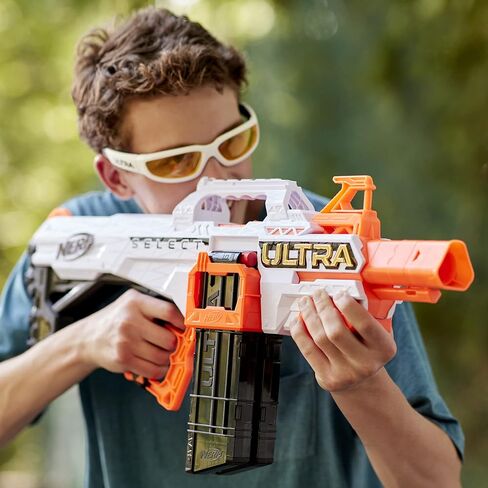 Nerf Ultra Select Fully Motorized Blaster, Fire for Distance or Accuracy, Includes Clips and Darts, Outdoor Games and Toys, Automatic Electric Full Auto Toy Foam Blasters in Saudi Arabia