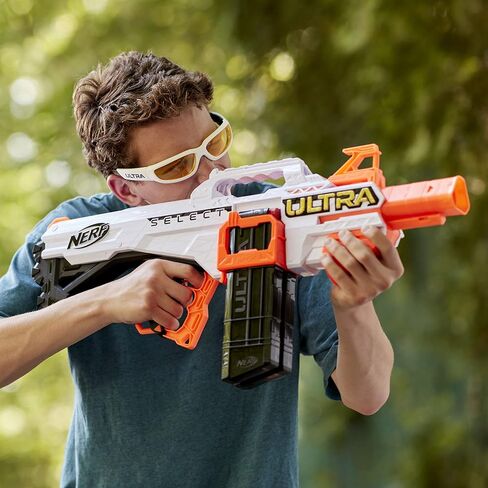 Nerf Ultra Select Fully Motorized Blaster, Fire for Distance or Accuracy, Includes Clips and Darts, Outdoor Games and Toys, Automatic Electric Full Auto Toy Foam Blasters in Saudi Arabia