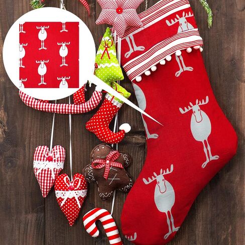 10 Pieces Christmas Fabric Bundles 18 x 22 Inch Sewing Squares Bundle Multi-Color Fabric Patchwork Christmas Tree Fat Quarters Precut Santa Claus Fabric Scraps for Christmas DIY Quilting in Saudi Arabia