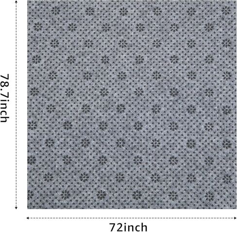 LOEQIAN 71 × 80 بوصة قماش دعم نهائي غير قابل للانزلاق، قماش دعم من القماش الأساسي من الفينيل، وسادة غير قابلة للانزلاق مع نمط زهر البرقوق للسجاد والبساط ووسادة مسدس وإبرة لكمة، صناعة البساط in Kuwait