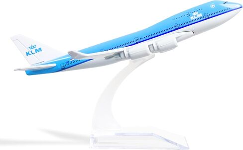 QIYUMOKE Boeing 747 KLM Airlines 1/400 Diecast نموذج طائرة معدني مع حامل نموذج طائرة من سبيكة عرض مجموعة نماذج قابلة للجمع هدية لعشاق الطيران in Kuwait