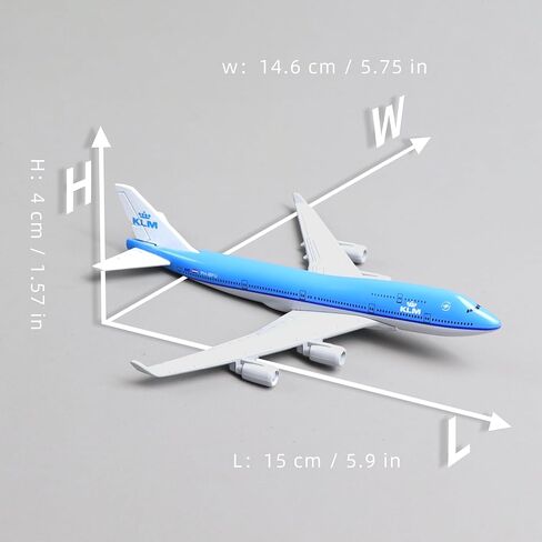 QIYUMOKE Boeing 747 KLM Airlines 1/400 Diecast نموذج طائرة معدني مع حامل نموذج طائرة من سبيكة عرض مجموعة نماذج قابلة للجمع هدية لعشاق الطيران in Kuwait