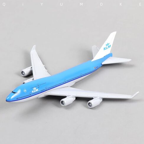 QIYUMOKE Boeing 747 KLM Airlines 1/400 Diecast نموذج طائرة معدني مع حامل نموذج طائرة من سبيكة عرض مجموعة نماذج قابلة للجمع هدية لعشاق الطيران in Kuwait