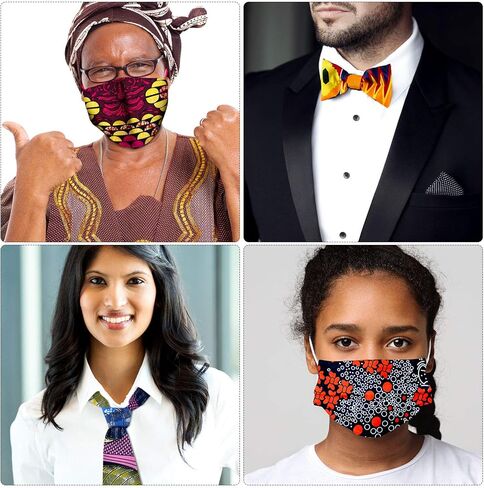 12 Pieces African Fabric Fat Quarters African Ankara Wax Print Fabric, Ankara Print Fabric for Sewing, Face Covering Make, Craft Projects and Patch Work DIY (45 x 55 cm/ 17.7 x 21.7 Inches) in Kuwait