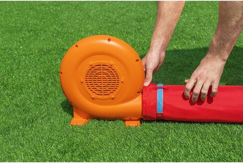 Fisher-Price Bouncemania Inflatable Mega Bouncer with 50 Piece Play Balls, 11 Bounce Stakes, Storage Bag, Blower, and Repair Kit, Multicolor in Saudi Arabia
