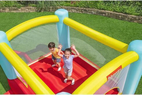 Fisher-Price Bouncemania Inflatable Mega Bouncer with 50 Piece Play Balls, 11 Bounce Stakes, Storage Bag, Blower, and Repair Kit, Multicolor in Saudi Arabia