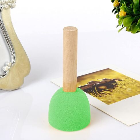 WAFJAMF 60 Pcs Round Sponges Brush Set 4 Sizes DIY Painting Tools Yellow in Kuwait
