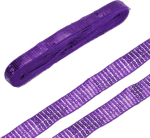 MECCANIXITY 20 ياردة مربعة ترتر تقليم 5 صف 1 بوصة شريط ترتر مسطح ترتر ليزر Paillette قماش لامع شريط ترتر للحرف اليدوية DIY هامش خياطة ذهبي فاتح in Kuwait