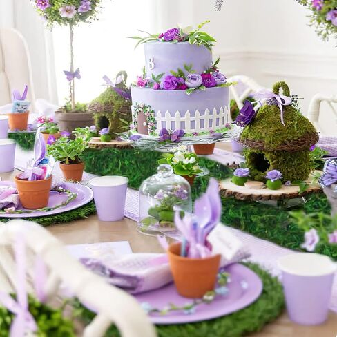 FAICOIA Moss Table Runner الطحلب المجفف للحرف اليدوية لفة الطحلب الأخضر للحدائق الخيالية وديكور الغابات الزفاف 12 بوصة × 106 بوصة حصيرة الطحلب المحفوظة لتزيين الطاولة سجادة الطحلب لجدار العشب الطحلب 30 × 270 سم in Kuwait