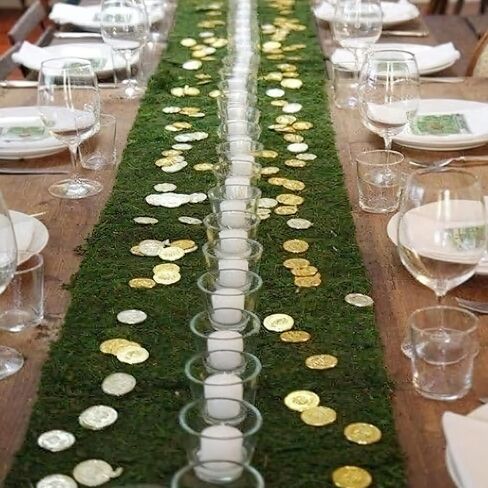 FAICOIA Moss Table Runner الطحلب المجفف للحرف اليدوية لفة الطحلب الأخضر للحدائق الخيالية وديكور الغابات الزفاف 12 بوصة × 106 بوصة حصيرة الطحلب المحفوظة لتزيين الطاولة سجادة الطحلب لجدار العشب الطحلب 30 × 270 سم in Kuwait