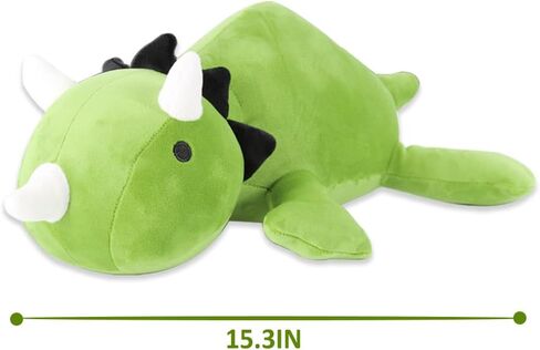 MerryXD Weighted Dinosaur Plush Pillow Stuffed Animals,Green 24" Weighted Dino Plushie and Throw Pillows, Super Soft Cartoon Hugging Toy Gifts for Kids & Adults, 3.5 lbs in Kuwait