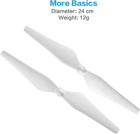 زوجان بديلان من مراوح Powerextra 9450 ذاتية التضييق 2CW/2CCW لـ DJI Phantom 2، Phantom 3 SE، احترافية، متقدمة، قياسية، 4K (أبيض) in Kuwait