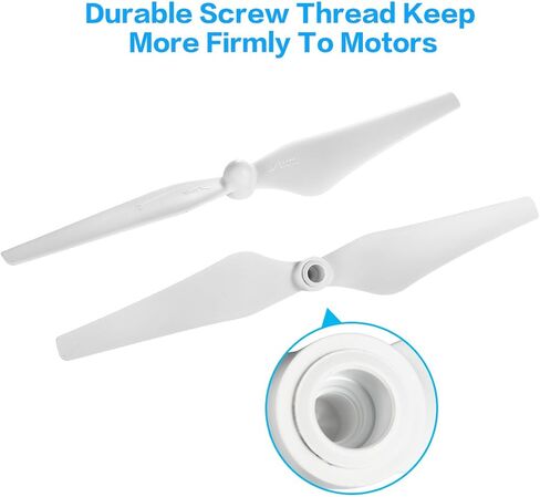 زوجان بديلان من مراوح Powerextra 9450 ذاتية التضييق 2CW/2CCW لـ DJI Phantom 2، Phantom 3 SE، احترافية، متقدمة، قياسية، 4K (أبيض) in Kuwait