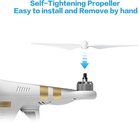 زوجان بديلان من مراوح Powerextra 9450 ذاتية التضييق 2CW/2CCW لـ DJI Phantom 2، Phantom 3 SE، احترافية، متقدمة، قياسية، 4K (أبيض) in Kuwait