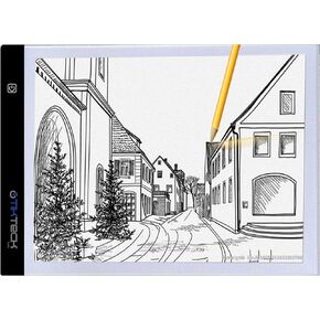 جهاز تتبع صندوق إضاءة LED محمول رفيع للغاية مقاس A3 مع 3 مستويات سطوع وكابل طاقة USB ولوحة إضاءة لتتبع الأعمال الفنية ذات سطوع خافت للرسم والرسم والرسوم المتحركة والرسم الماسي 5D (A3) in Kuwait