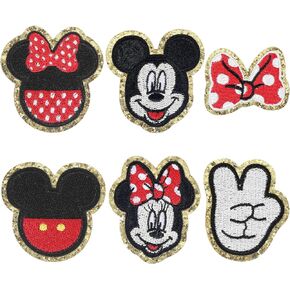 6 قطع من رقع الملابس على شكل فأر لطيف، رقع زينة مطرزة بالكي على التيشيرت والقبعة والشنط in Kuwait