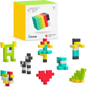 PIXIO-1600 Magnetic Blocks - Pixel Art Building Toys - Open Ended Toys - Geek Gifts - Geek Toys - Display Desk Toys for Office for Adults - Tiny Toys Magnet Blocks