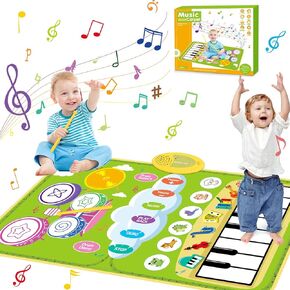 Biulotter 1 Year Old Girl Gifts, Piano Mat Baby Toys for 1 Year Old Girls & Boys, 3 in 1 Music Mat with Keyboard & Drum, Early Educational Musical Toys Birthday Gifts for 1 2 3 Year Old Girls & Boys in Kuwait