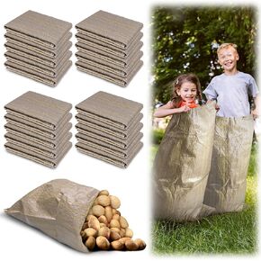 20-Pack Potato Sack Race Bags,24"x40" Outdoor Lawn Games for Adults and Kids,Large Gunny Sacks Burlap Bags,Suitable for Outdoor Sports Games, Birthday Parties, Outdoor Family Gatherings, Barbecues
