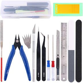 Lnsda 55Pcs Gundam Tools Kit Gunpla Tools Gundam Model Kit Tool Bandai Tool Kit Gundam Modeler Basic Tools Set for Gundam Model Building Modeling Making