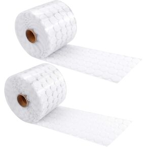 JANYUN Self Adhesive Dots,3/4" (20mm) 0.79inch Diameter White Sticky Back Dots Hook and Loop Dots Circle Dots Stickers Tapes Tapes for Classroom Home Office(300)