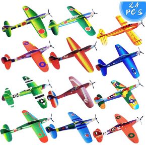 8" Airplane Toy,12 Different Designs Planes Toys For Boys,Foam Glider Planes Toys,Birthday Favors Lightweight Paper Airplanes,Individually Packed Outdoor Flying Toys,Party Favors For kids 8-12(12 PCS) in Kuwait