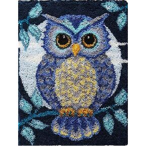 YOOTOM Latch Hook Rug Kits for Kids Adult，DIY Stitch Cross Crochet Carpet Mat Needlework Handmade Cushion Tapesty, Color Preprinted, 20x15in