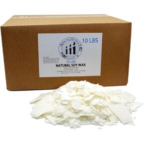 All Natural Soy Wax for Candle Making 10 Lbs by Raw Soy Innovations, White in Saudi Arabia