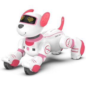 SONOMO Remote Control Robot Dog Toy, Interactive Robotic Puppy Toys - Fun and Programmable Stunt Robot Dog for Kids Ages 3-8 Pink (Pink) in Kuwait