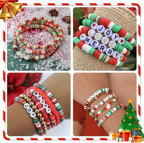 Xilitata 13850 قطعة من خرز الطين و6 صناديق مجموعة صنع سوار الصداقة 96 لونًا طقم صنع المجوهرات مجموعة Preppy مع 1000 خرزة حرف و850 سحر DIY طقم صنع سوار عيد الميلاد للأطفال البنات in Kuwait