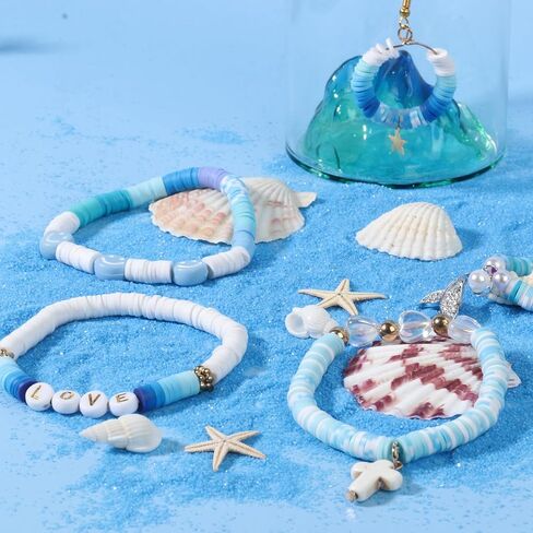 Xilitata 13850 قطعة من خرز الطين و6 صناديق مجموعة صنع سوار الصداقة 96 لونًا طقم صنع المجوهرات مجموعة Preppy مع 1000 خرزة حرف و850 سحر DIY طقم صنع سوار عيد الميلاد للأطفال البنات in Kuwait