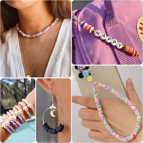 Xilitata 13850 قطعة من خرز الطين و6 صناديق مجموعة صنع سوار الصداقة 96 لونًا طقم صنع المجوهرات مجموعة Preppy مع 1000 خرزة حرف و850 سحر DIY طقم صنع سوار عيد الميلاد للأطفال البنات in Kuwait