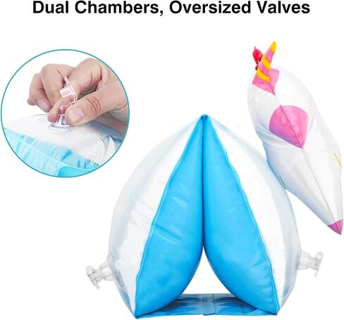 MoKo Swim Arm Bands for Kids, Toddlers Begin to Swim Inflatable Pool Floats Sleeves, Cute Cartoon Swimming Wings Armlets Rings Floaties Tubes, Water Sports Learning Swim Training Aids in Kuwait