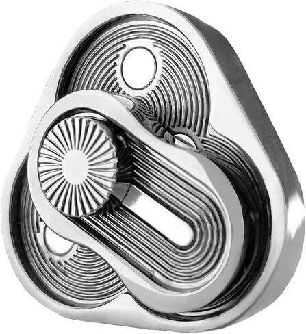 FSFHSJ Metal Fidget Slider، ألعاب تململ معدنية تدور على شكل مثلث، ألعاب الكبار EDC على شكل البرسيم، ألعاب تململ للبالغين لتخفيف التوتر والقلق، ألعاب تململ ADHD للبالغين مناسبة للمكتب (فضي) in Saudi Arabia