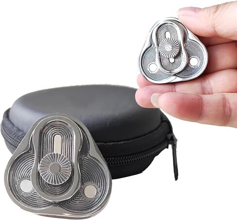 FSFHSJ Metal Fidget Slider، ألعاب تململ معدنية تدور على شكل مثلث، ألعاب الكبار EDC على شكل البرسيم، ألعاب تململ للبالغين لتخفيف التوتر والقلق، ألعاب تململ ADHD للبالغين مناسبة للمكتب (فضي) in Saudi Arabia