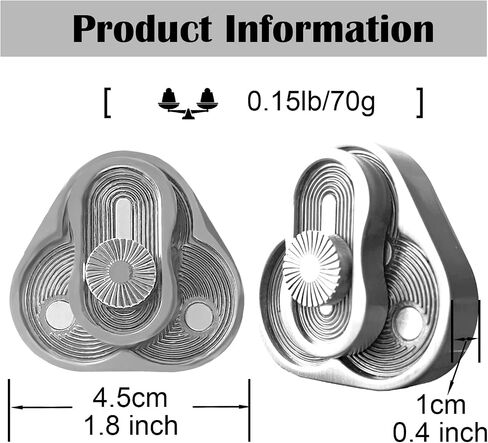 FSFHSJ Metal Fidget Slider، ألعاب تململ معدنية تدور على شكل مثلث، ألعاب الكبار EDC على شكل البرسيم، ألعاب تململ للبالغين لتخفيف التوتر والقلق، ألعاب تململ ADHD للبالغين مناسبة للمكتب (فضي) in Saudi Arabia