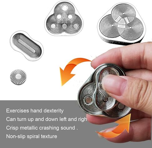 FSFHSJ Metal Fidget Slider، ألعاب تململ معدنية تدور على شكل مثلث، ألعاب الكبار EDC على شكل البرسيم، ألعاب تململ للبالغين لتخفيف التوتر والقلق، ألعاب تململ ADHD للبالغين مناسبة للمكتب (فضي) in Saudi Arabia