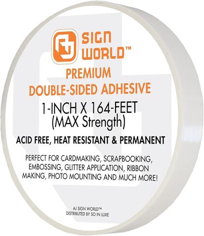 Best 11" Ultra-Thin Permanent Double-Sided Tape for Arts, Crafts, Die Cutting, Photography, Scrapbooking, Tear-by-Hand, Documents, All Purpose (11-Inch by 55 Yards) in Kuwait