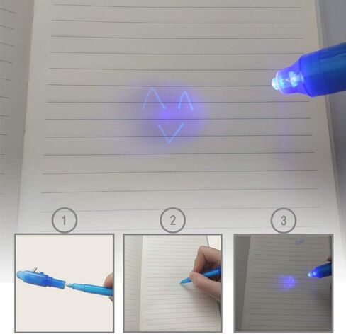 قلم حبر غير مرئي 28 قطعة أحدث قلم تجسس لعام 2023 مع أقلام تحديد سحرية للتجسس بالأشعة فوق البنفسجية باللون الأسود للرسائل السرية وحفلات أعياد الميلاد، وكتابة رسالة سرية لعيد الفصح والهالوين وحقيبة حفلات عيد الميلاد in Kuwait