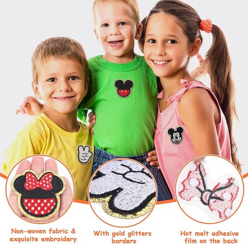 6 قطع من رقع الملابس على شكل فأر لطيف، رقع زينة مطرزة بالكي على التيشيرت والقبعة والشنط in Kuwait