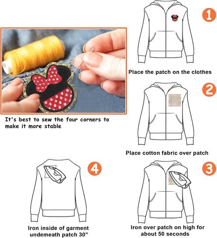 6 قطع من رقع الملابس على شكل فأر لطيف، رقع زينة مطرزة بالكي على التيشيرت والقبعة والشنط in Kuwait