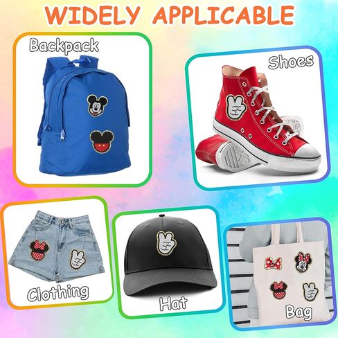 6 قطع من رقع الملابس على شكل فأر لطيف، رقع زينة مطرزة بالكي على التيشيرت والقبعة والشنط in Kuwait