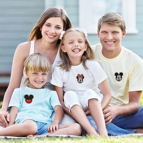 6 قطع من رقع الملابس على شكل فأر لطيف، رقع زينة مطرزة بالكي على التيشيرت والقبعة والشنط in Kuwait