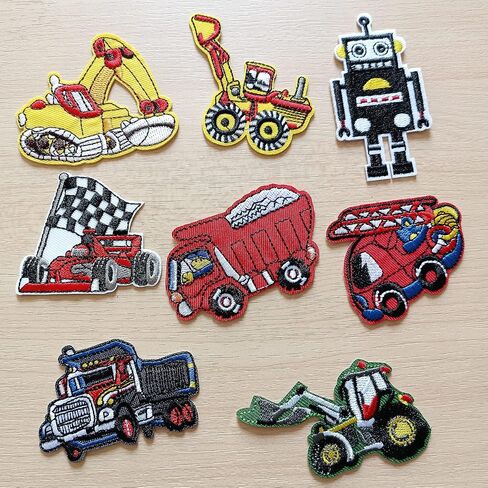 30pcs Boys Iron on Patches for Clothing Jackets DIY Sew Embroidered Applique Decorative Repair Patches in Kuwait