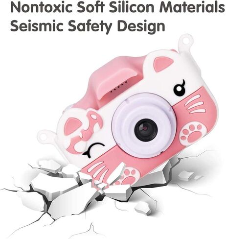 كاميرا رقمية للأطفال من Xinbeiya، هدايا ألعاب عيد ميلاد للفتيات والأولاد من سن 3 إلى 10 سنوات، كاميرات أطفال للأطفال الصغار مع فيديو بدقة 1080 بكسل، كاميرا لعبة محمولة وقابلة لإعادة الشحن للفتيات أو الأولاد (وردي) in Kuwait