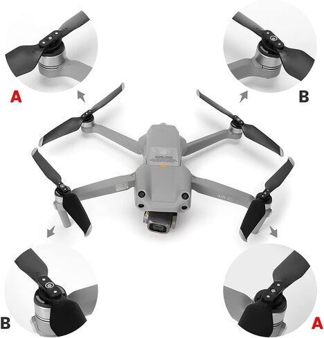 (12 قطعة) مراوح Mavic Air 2/Air 2s شفرات احتياطية منخفضة الضوضاء ملحقات كوادكوبتر بديلة سريعة التحرير لملحقات DJI Mavic Air 2/Air 2s بدون طيار in Kuwait