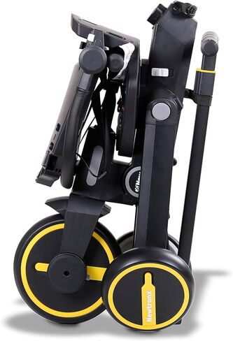 Adventure Pro Summer Edition - Foldable Tricycle for Toddlers-Big Canopy, Basket,Travel Backpack and Parent Bag - Toddler Tricycle for Ages 10 Months to 5 Years (Batman/Black) in Kuwait