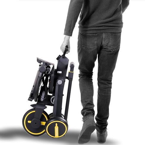 Adventure Pro Summer Edition - Foldable Tricycle for Toddlers-Big Canopy, Basket,Travel Backpack and Parent Bag - Toddler Tricycle for Ages 10 Months to 5 Years (Batman/Black) in Kuwait