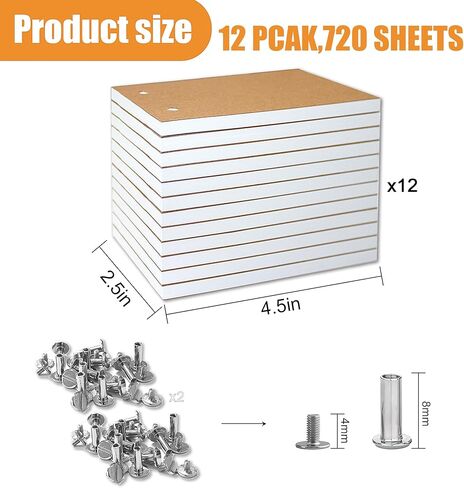 Flip Book Kit with LED Light Pad,Includes A5 LED Light Board&720 Sheets Flipbook&Binding Screws,Flipbook Paper with Pre-drilled Holes for Drawing and Tracing (Paper with Pad) in Kuwait