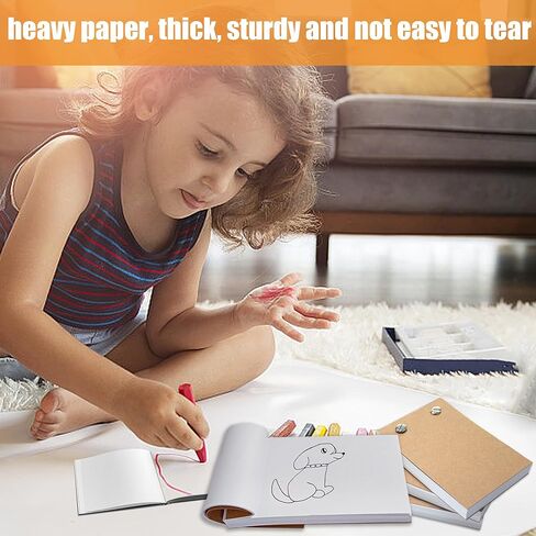 Flip Book Kit with LED Light Pad,Includes A5 LED Light Board&720 Sheets Flipbook&Binding Screws,Flipbook Paper with Pre-drilled Holes for Drawing and Tracing (Paper with Pad) in Kuwait
